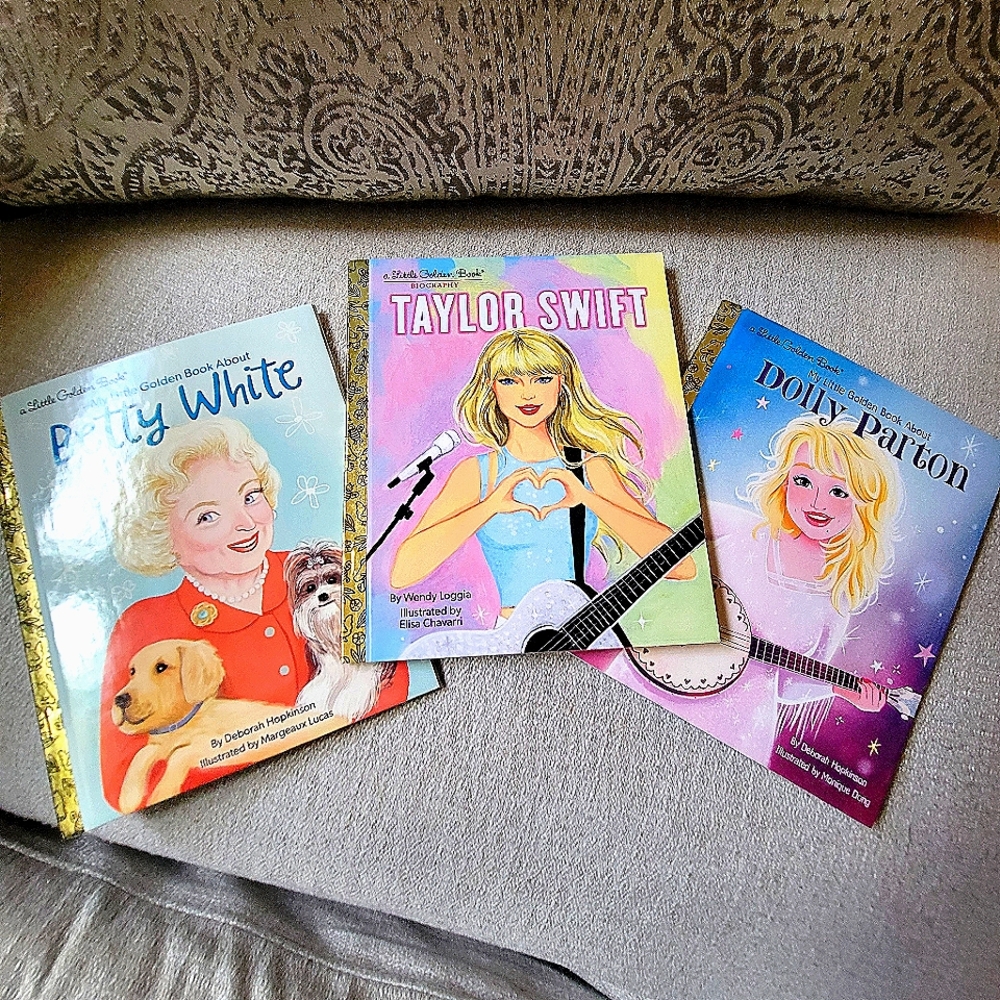 Taylor Swift, Dolly Parton, Betty White - Little Golden Books Great Women Set